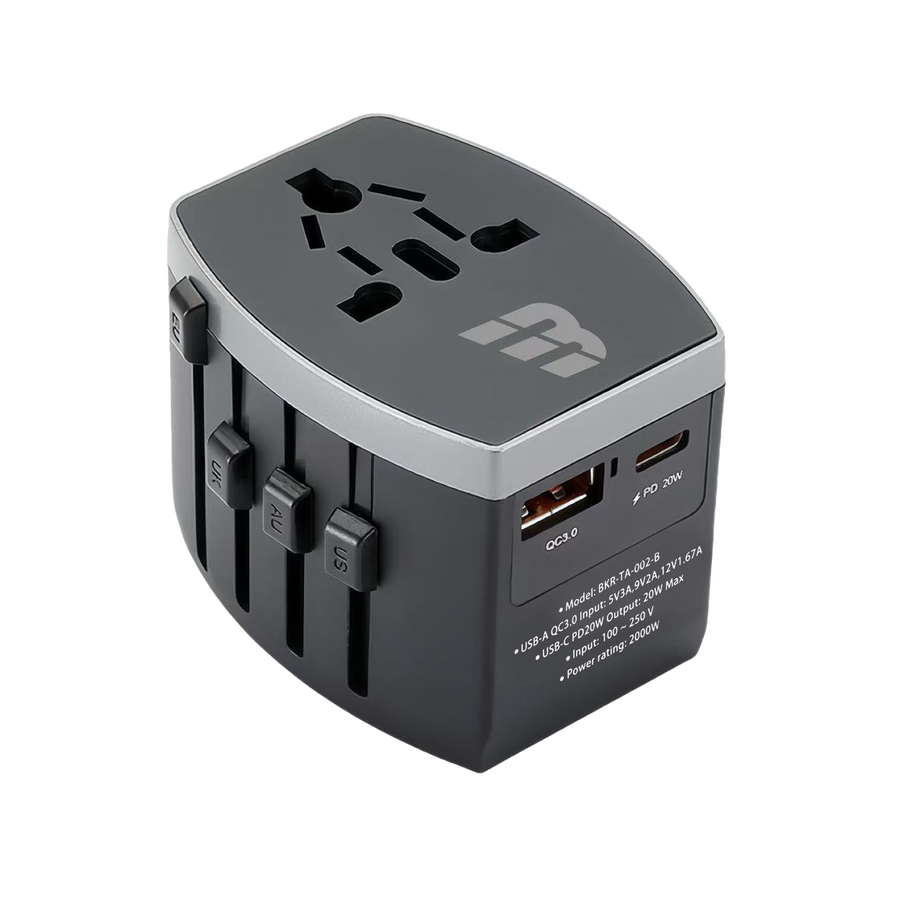 Baykron travel adapter 2 output QC and PD 20 watts