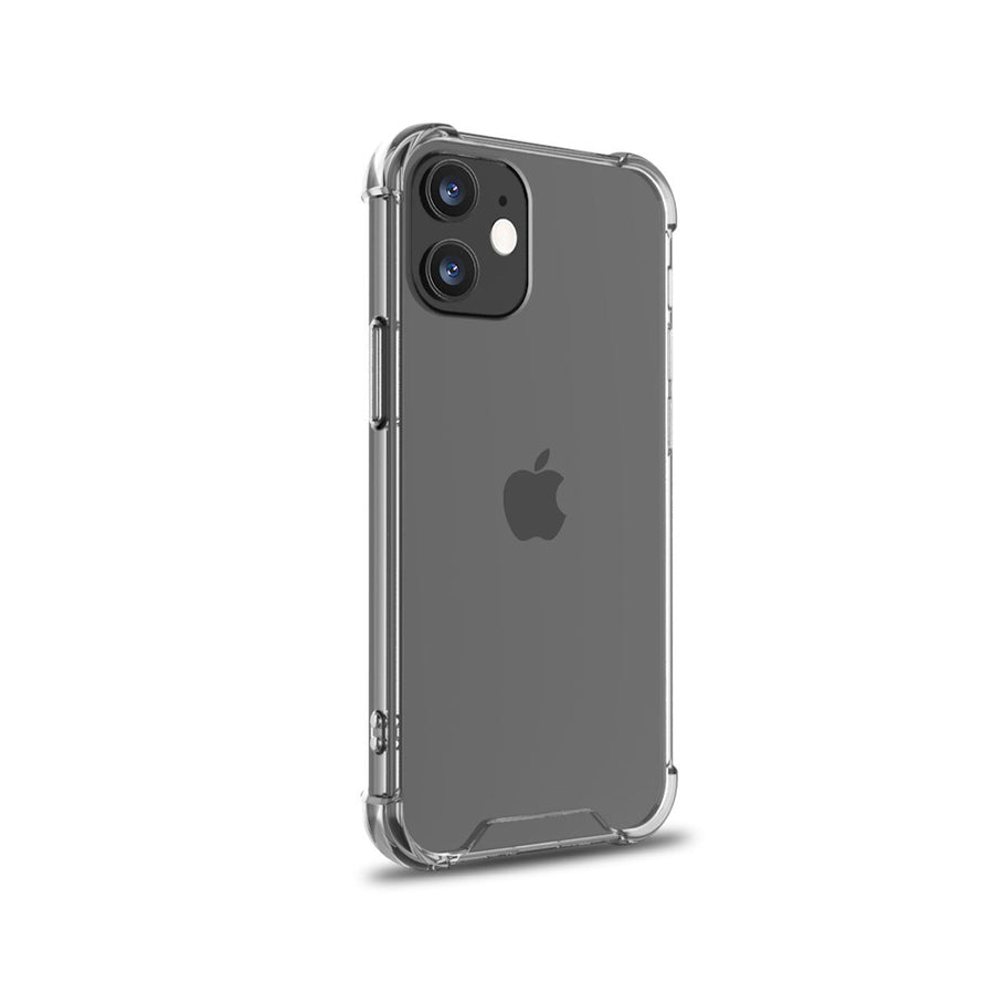 BAYKRON Premium Tough Case for iPhone® 12 & iPhone 12 Pro 6.1” with Nylon Carry Strap - Shockproof and Antibacterial - Clear