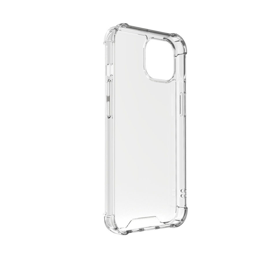 جراب BAYKRON الذكي المتين لهاتف iPhone 13 6.1 بوصة مع حزام حمل من النايلون - مقاوم للصدمات ، شفاف كريستالي مع تقنية مقاومة الاصفرار