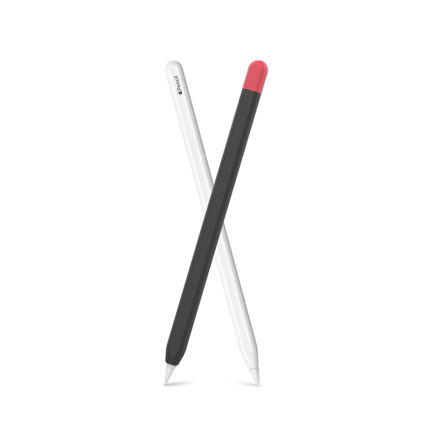 BAYKRON Silicone Sleeve Case for Apple Pencil® 2 – Black with Red Tip