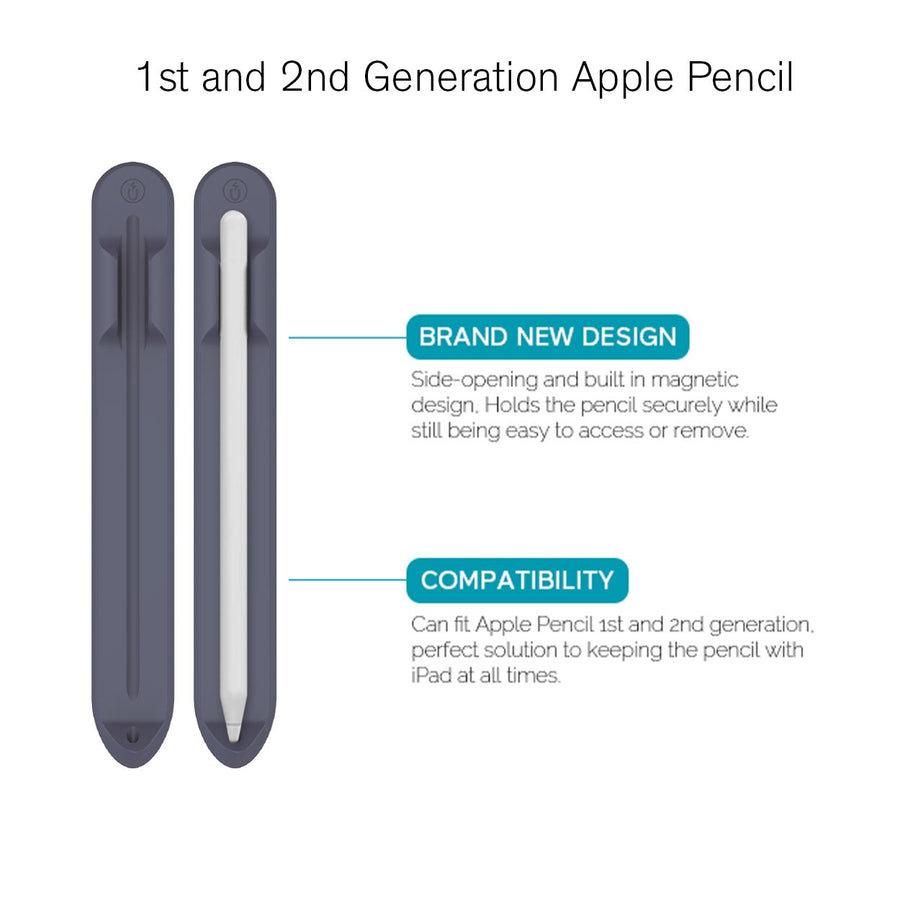 BAYKRON Silicone Pencil Holder for Apple Pencil® 1 & 2 – Navy