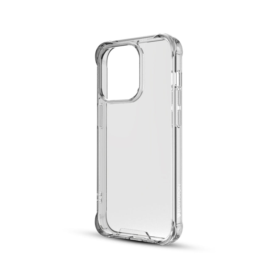 BAYKRON Premium Tough Case for iPhone® 14 Pro 6.1" with Deluxe Nylon Carry Strap - Shockproof and Anti-bacterial - Clear