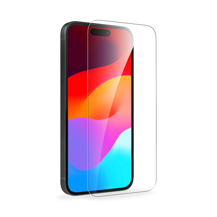لاصقة حماية للشاشة من بايكرون زجاج مقوى ألومنيوم عالي الدقة 2.5D شفاف مع أداة تثبيت لهاتف iPhone 15 pro