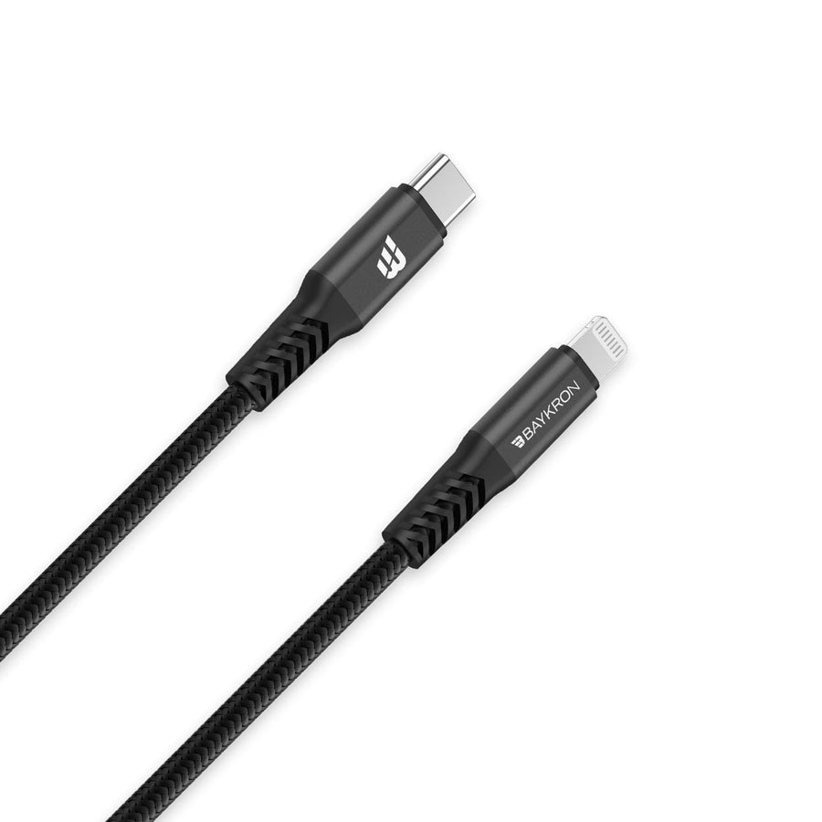 BAYKRON Premium 2M USB-A to Lightning® Cable, Apple® MFI Certified, Charge and Sync with Ultra Durable Bullet-Proof Aramid Fiber Exterior