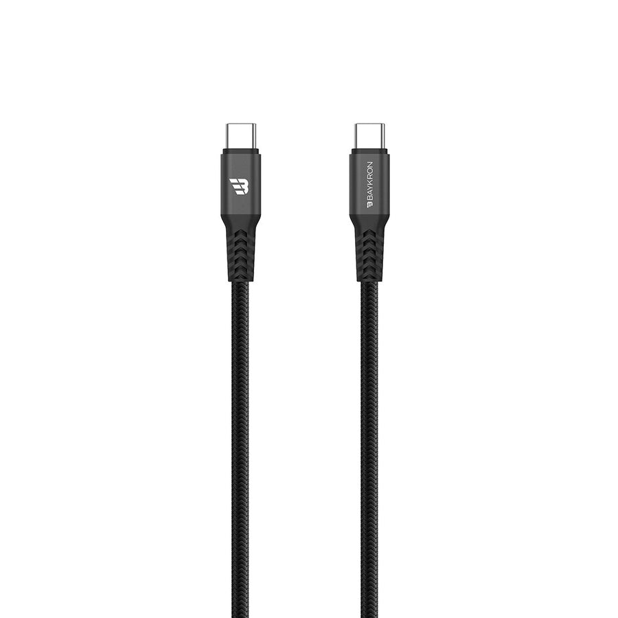 BAYKRON Premium 3M USB-C to USB-C, Charge and Sync with Ultra Durable Dupont Kevlar Braided Exterior