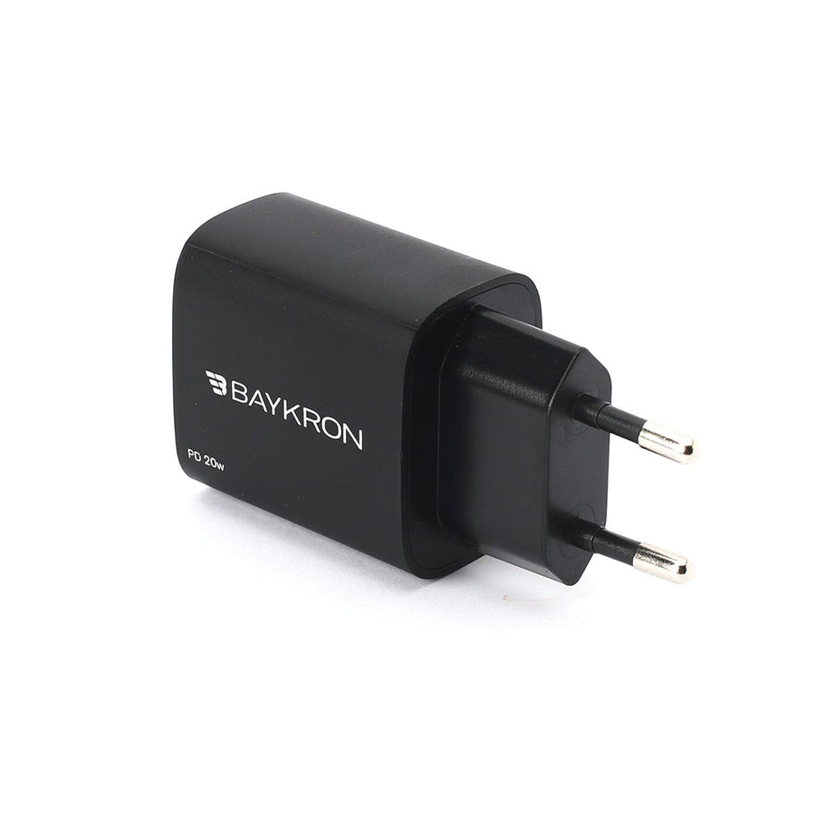 BAYKRON 20W Portable Wall Charger with Power Delivery (PD) USB-C for European Standard Outlets