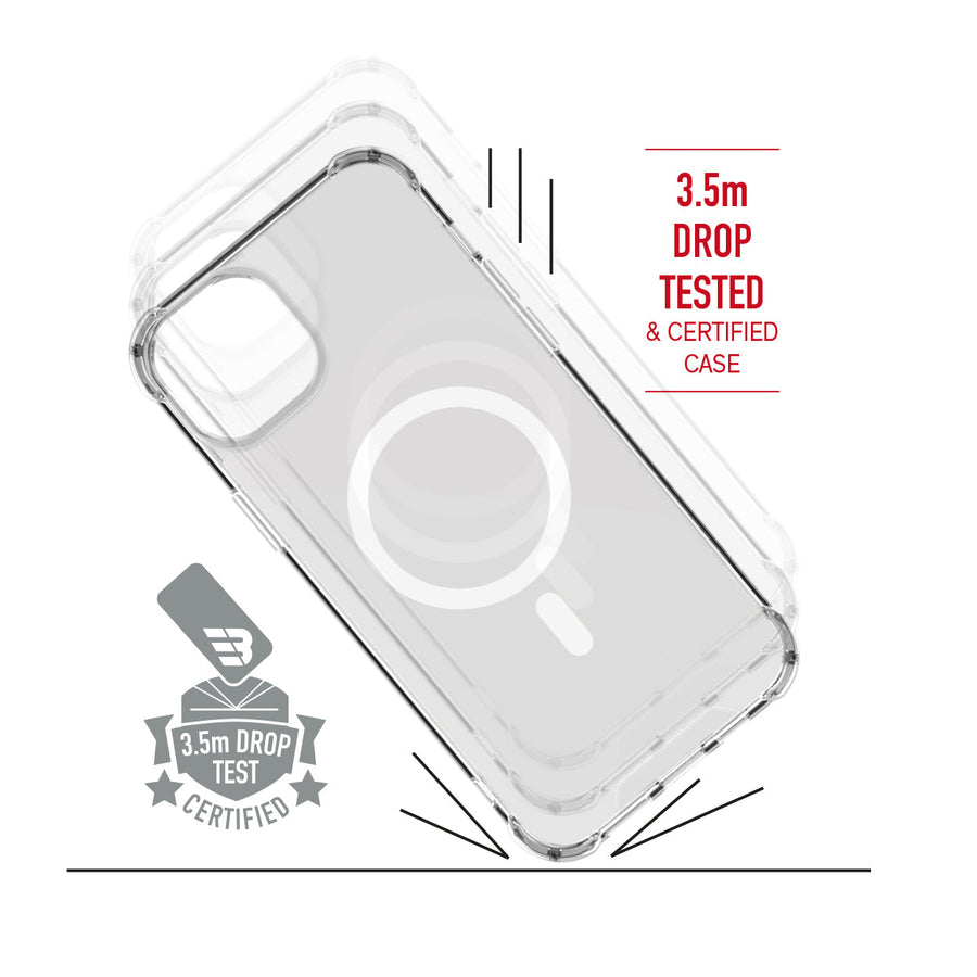 غطاء Baykron Tough Clear MagSafe المتوافق والمضاد للأصفر لهاتفplus  iPhone 15