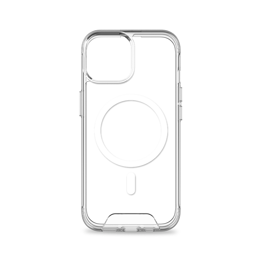 حماية ممتص الصدمات الذكي من بايكرون ومقاوم لبصمات الأصابع، Clear MagSafe لهاتف iPhone 15 plus.