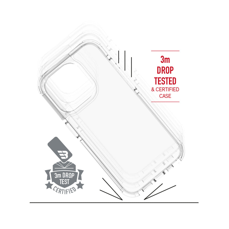 حافظة Baykron Premium AIRTEK الشفافة لاختبار السقوط العسكري لهاتف iPhone 15 Pro