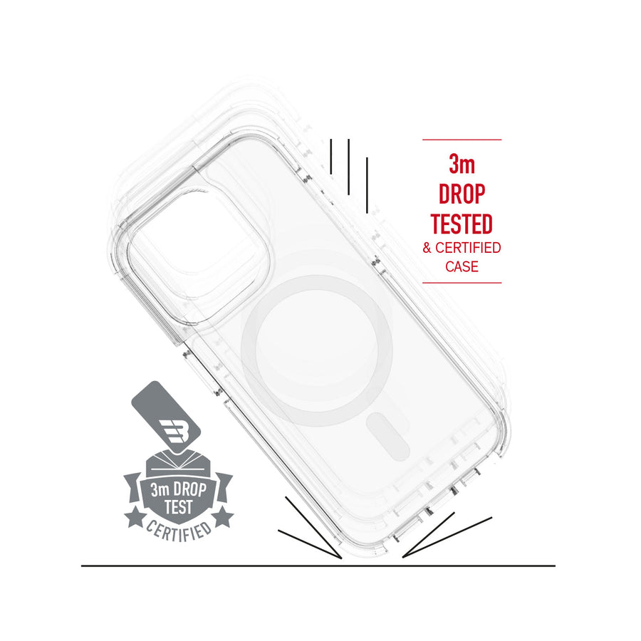 حافظة Baykron Premium AIRTEK Mag لاختبار السقوط العسكري لهاتف iPhone 15 Pro