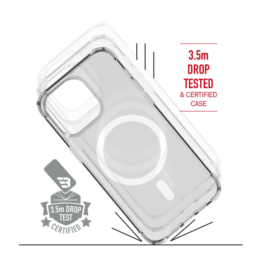 غطاء Baykron Tough Clear MagSafe المتوافق والمضاد للأصفر لهاتف   iPhone 15 Pro Max 